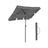 Rectangular Parasol - Grey - PA-Coated Canopy