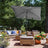 Rectangular Parasol - Grey - PA-Coated Canopy