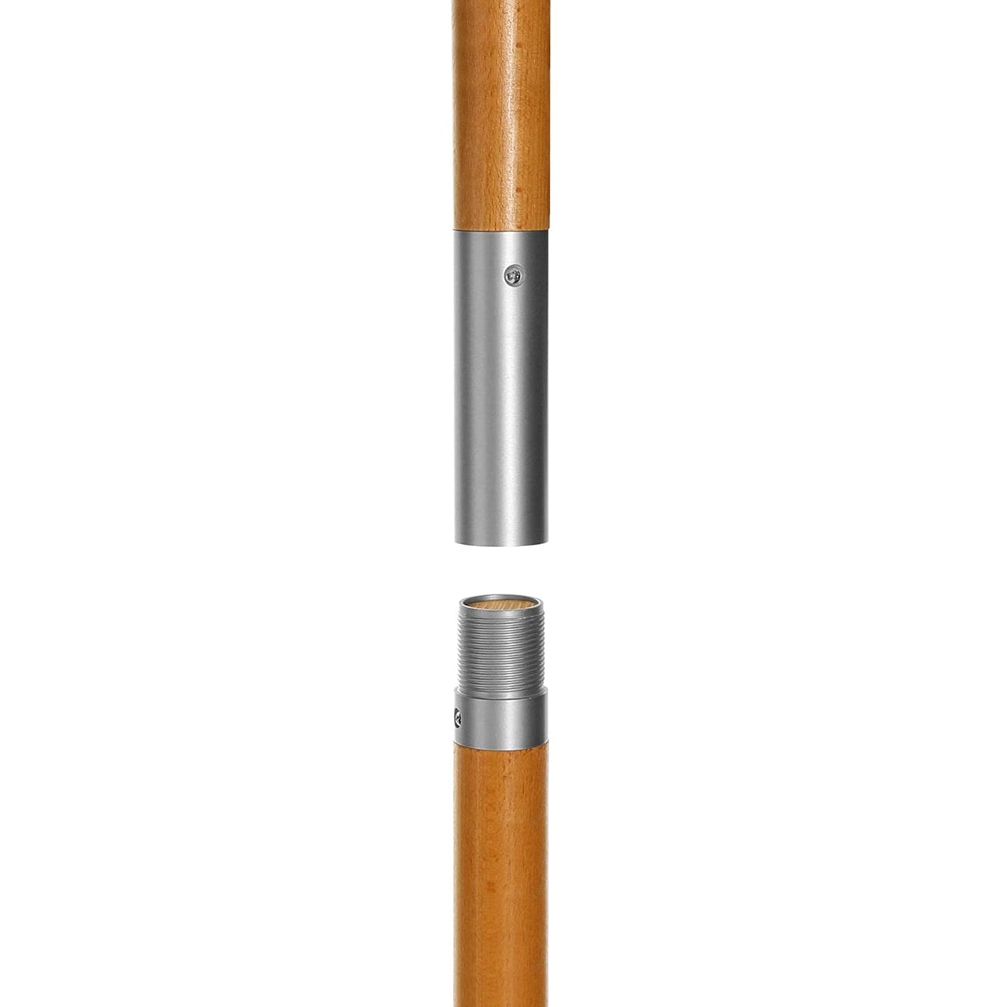 Wooden Patio Umbrella - Wood - Beige - UV Protection UPF 50+ with Tilt Feature