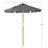 Wooden Patio Umbrella - Wood - Beige - UV Protection UPF 50+ with Tilt Feature