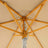 Garden Parasol - Wood - Beige - 2m with UPF 50+ Protection and Tilt Feature