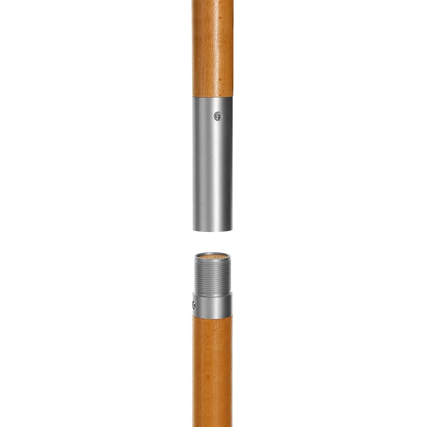 Garden Parasol - Wood - Beige - 2m with UPF 50+ Protection and Tilt Feature