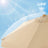 Garden Parasol - Wood - Beige - 2m with UPF 50+ Protection and Tilt Feature