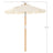 Garden Parasol - Beige - Wooden