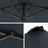 Adjustable Parasol Umbrella - Metal - Grey - 2 m with UPF 50+ Protection and Tiltable Feature