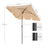 Rectangular Garden Parasol - Polyester - Taupe
