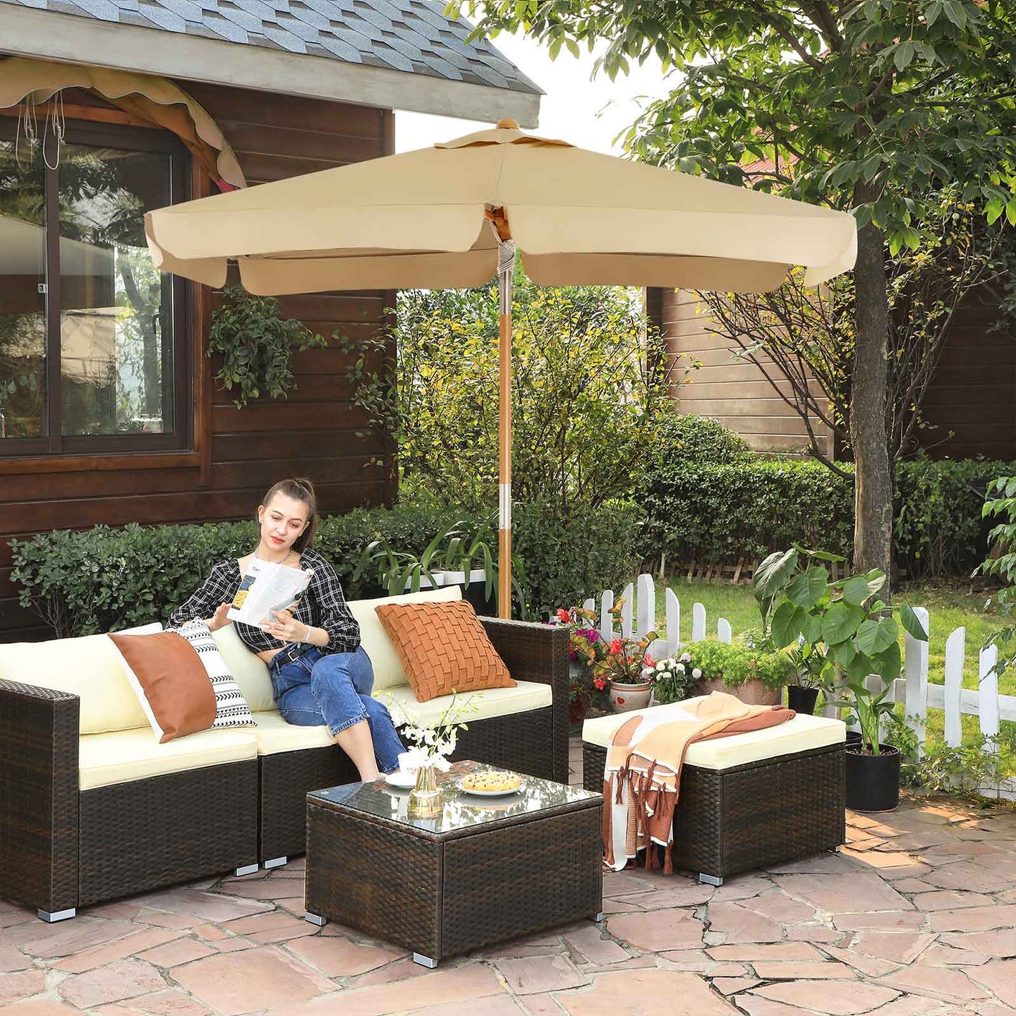 Rectangular Parasol - Wooden