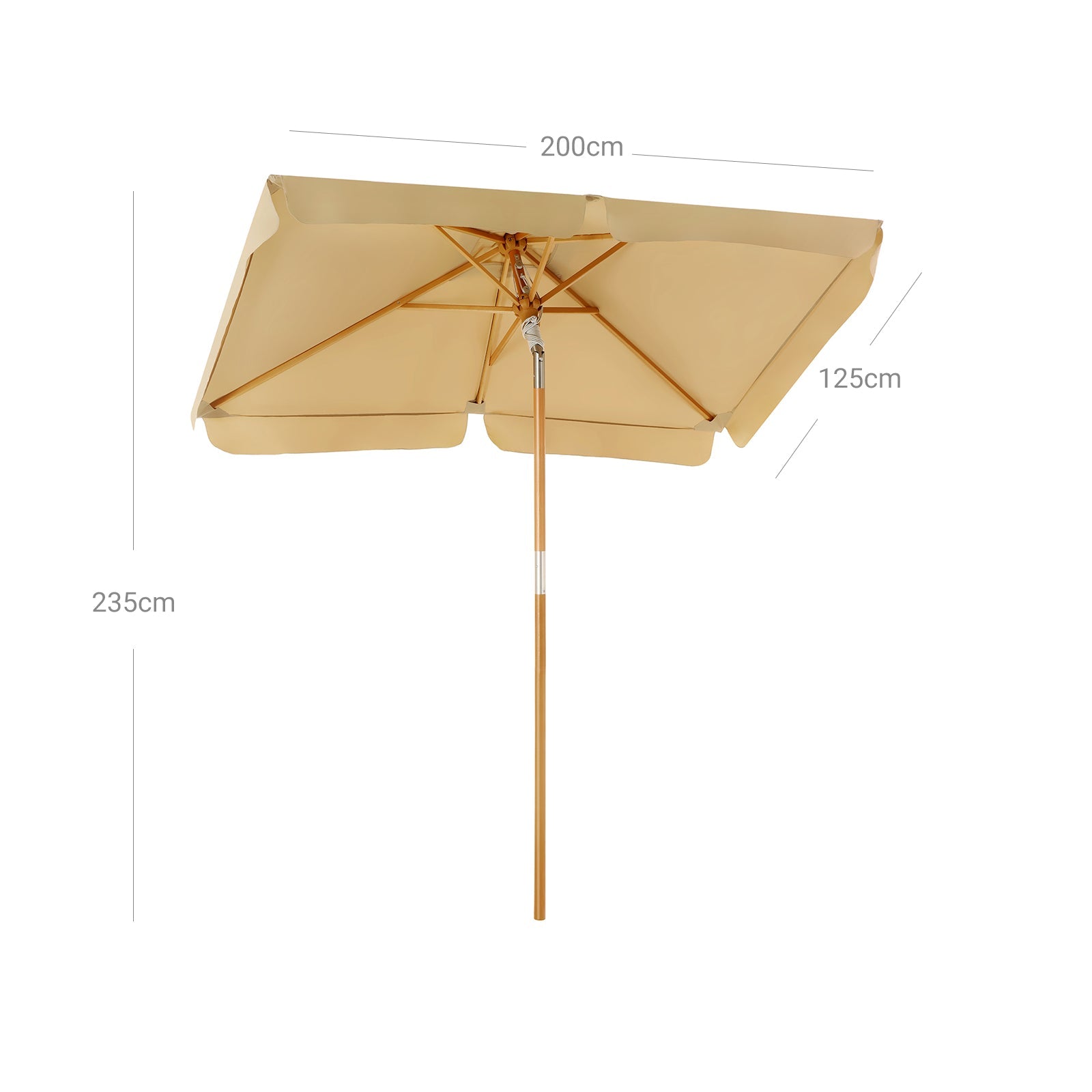 Rectangular Parasol - Wooden