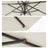 Garden Parasol Umbrella - Polyester - Grey - UPF 50+
