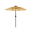 Garden Parasol Umbrella - Polyester - Grey - 2.7 m with Tilt and Crank Mechanism