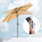 Garden Parasol Umbrella - Polyester - Grey - 2.7 m with Tilt and Crank Mechanism