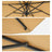 Garden Parasol Umbrella - Polyester - Grey - 2.7 m with Tilt and Crank Mechanism