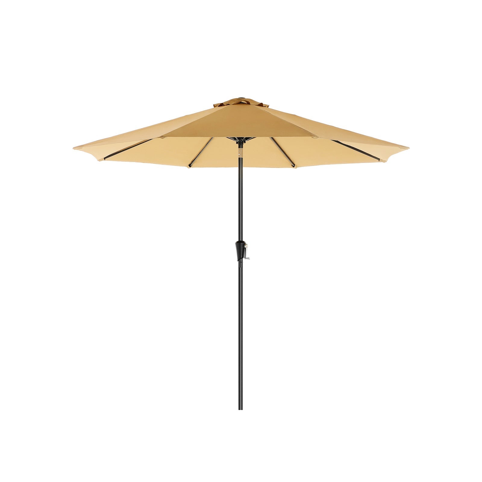 Patio Parasol - Polyester - Beige - Octagonal Canopy with Tilt and Crank Mechanism