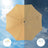 Patio Parasol - Polyester - Beige - Octagonal Canopy with Tilt and Crank Mechanism