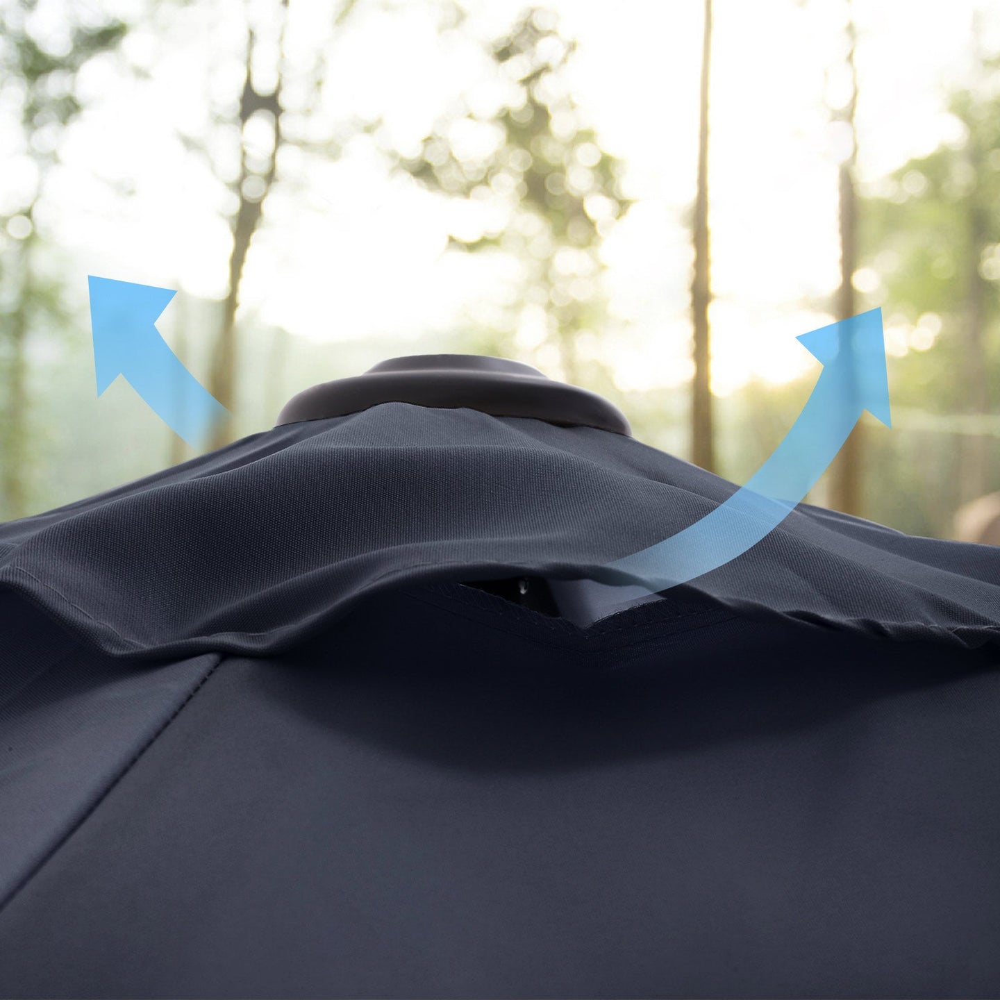 Parasol Umbrella - Polyester - Blue - UV50+