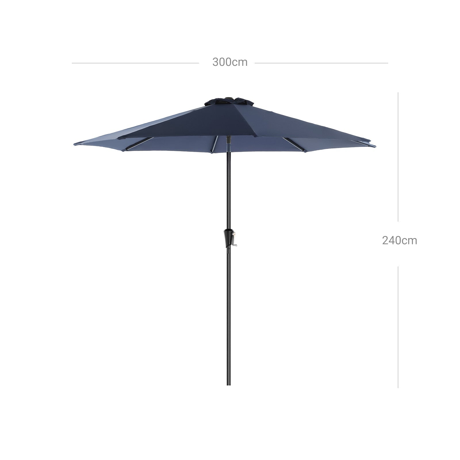 Parasol Umbrella - Polyester - Blue - UV50+