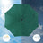 Adjustable Parasol Umbrella - Polyester - Green - UV50+