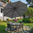 Outdoor Umbrella - Fabric - Grey - UPF 50+ Sun Shade with Double-Sided 30° Tilt