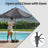 Outdoor Umbrella - Fabric - Grey - UPF 50+ Sun Shade with Double-Sided 30° Tilt