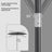 Outdoor Umbrella - Fabric - Grey - UPF 50+ Sun Shade with Double-Sided 30° Tilt