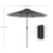Outdoor Parasol - Polyester - Grey - UV50+