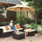 Garden Parasol - Fabric - Taupe