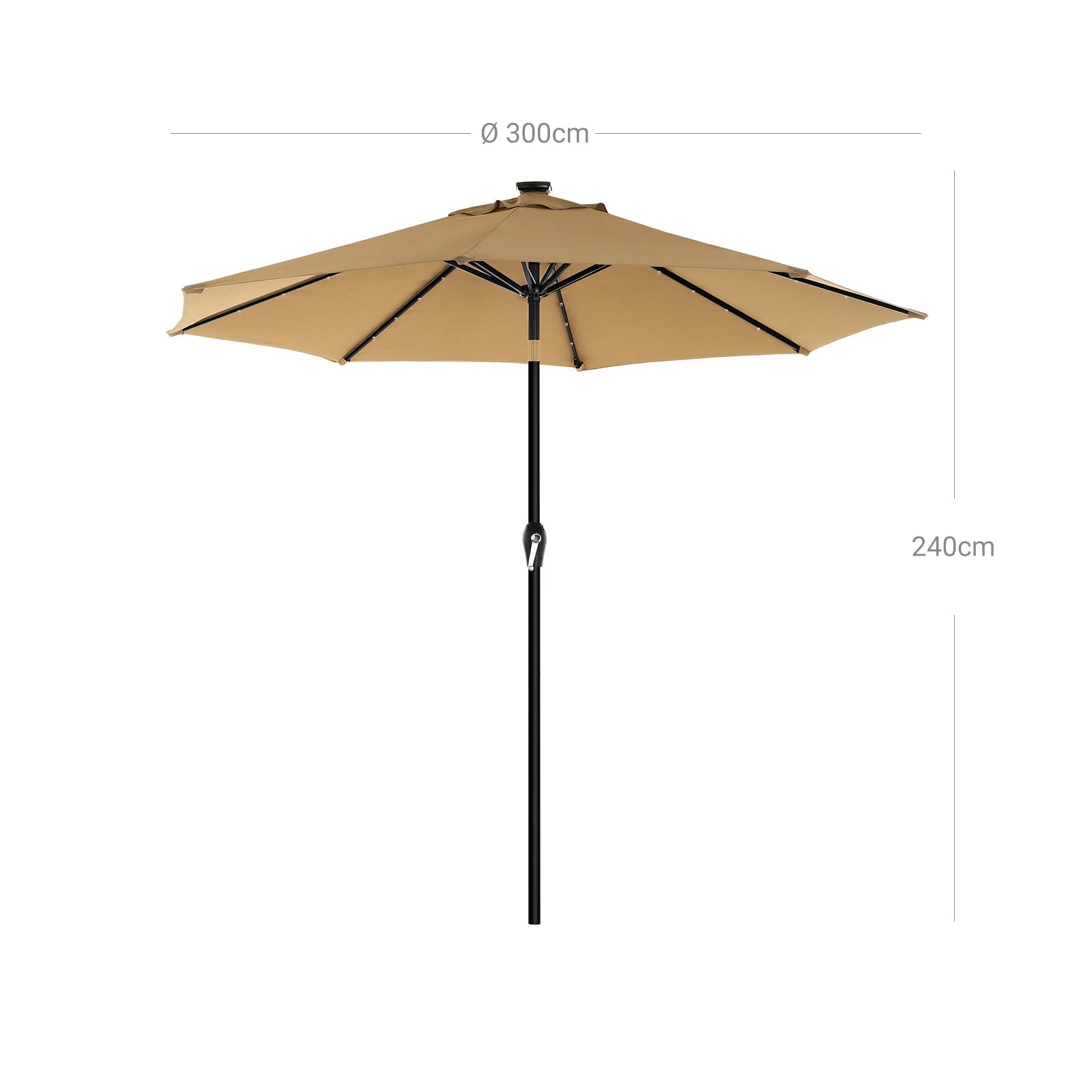 Garden Parasol - Fabric - Taupe