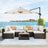 Cantilever Parasol - Fabric - Beige - 360° Rotation