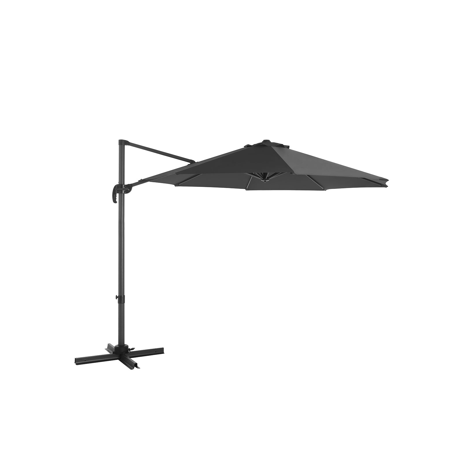 Cantilever Parasol - Fabric - Beige - 360° Rotation