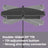 Patio Parasol - Fabric - Grey - Height Adjustable