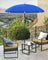 Beach Umbrella - Polyester - Blue - UV50+ Protection with Tilt Mechanism and Carry Bag