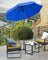 Beach Umbrella - Polyester - Blue - UV50+ Protection with Tilt Mechanism and Carry Bag