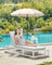 Beach Umbrella - Polyester - Blue - UPF 50+