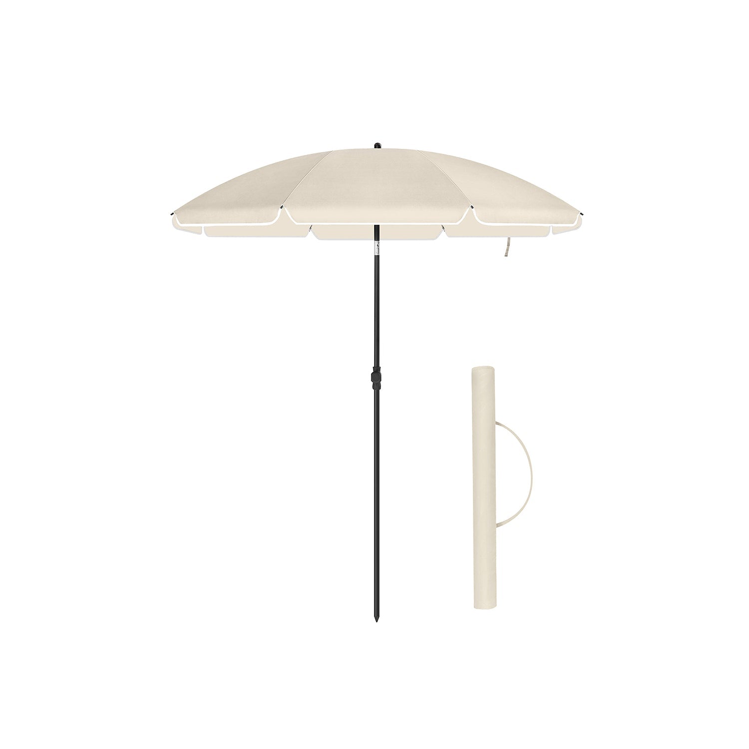 Beach Umbrella - Polyester - Taupe