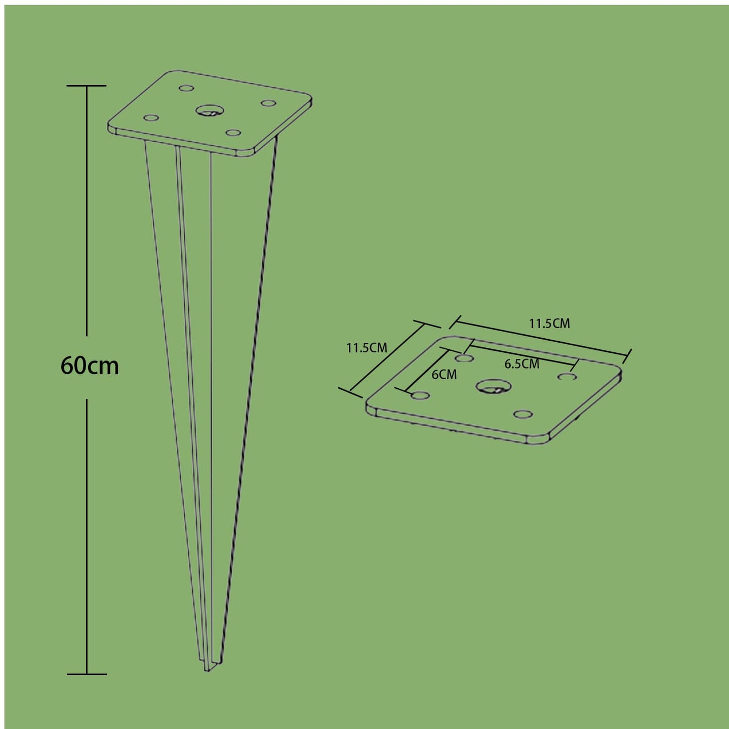Ground Anchor - Aluminium - Grey - Compatible with Side Awnings