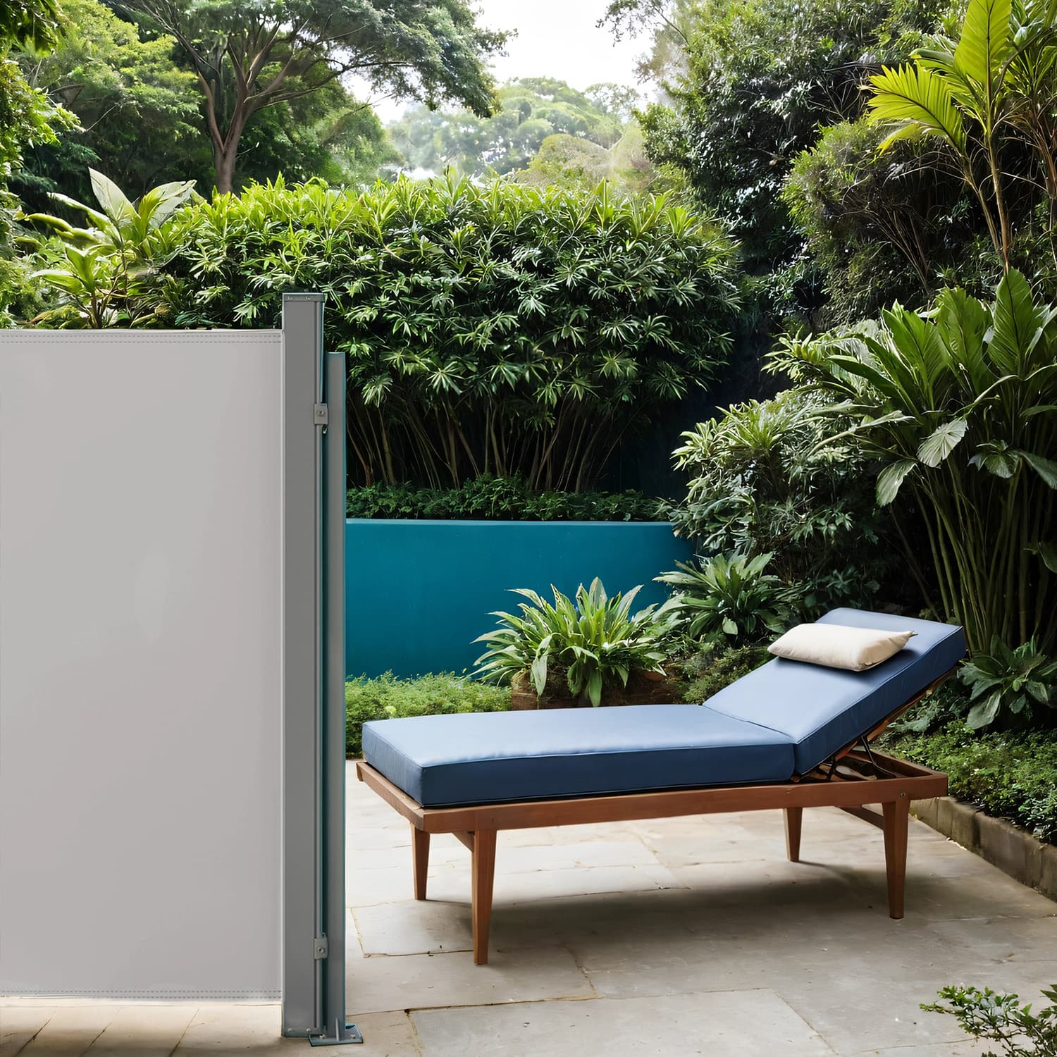 Support Post - Aluminum - Grey - Wall-Mounting-Free Design