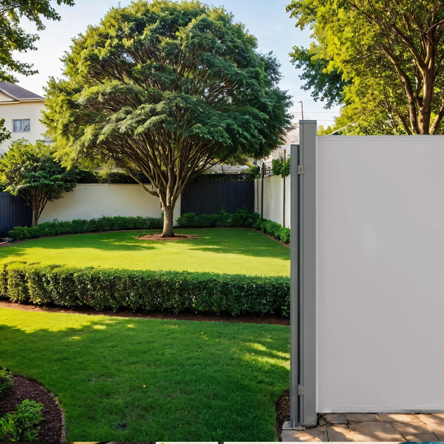 Support Post - Aluminum - Grey - Wall-Mounting-Free Design