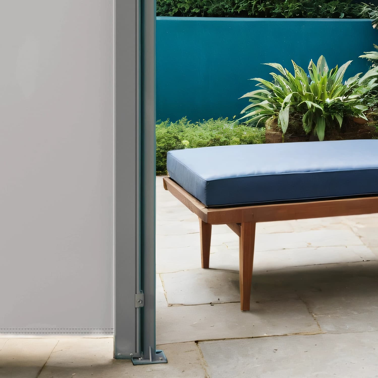 Ground Bracket - Metal with Plastic Cover - Grey - Compatible with Aluminium Side Shades