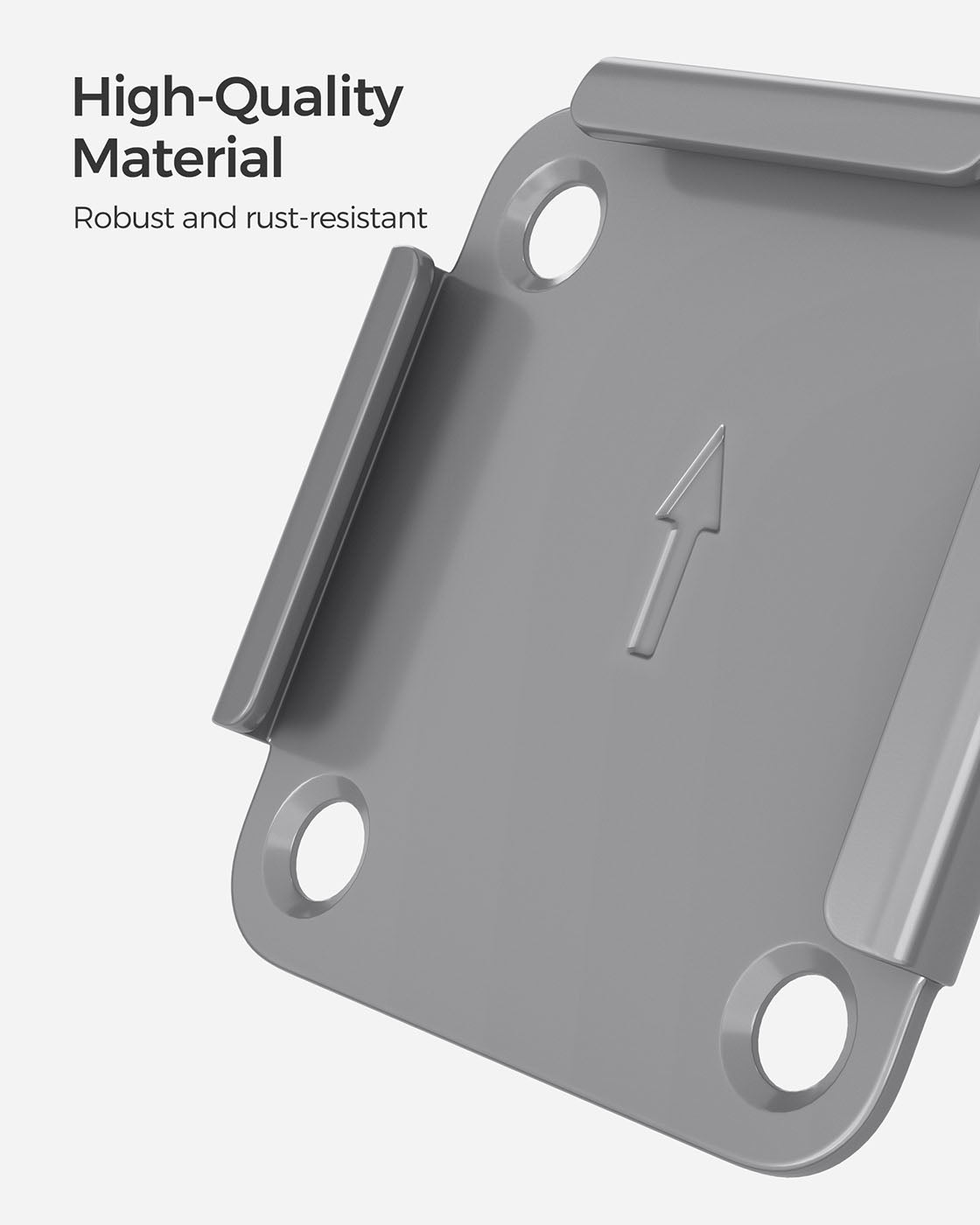 Metal Base Plate - Steel - Silver - Suitable for Awning Support Posts with Plastic Cap