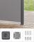 Metal Base Plate - Steel - Silver - Suitable for Awning Support Posts with Plastic Cap