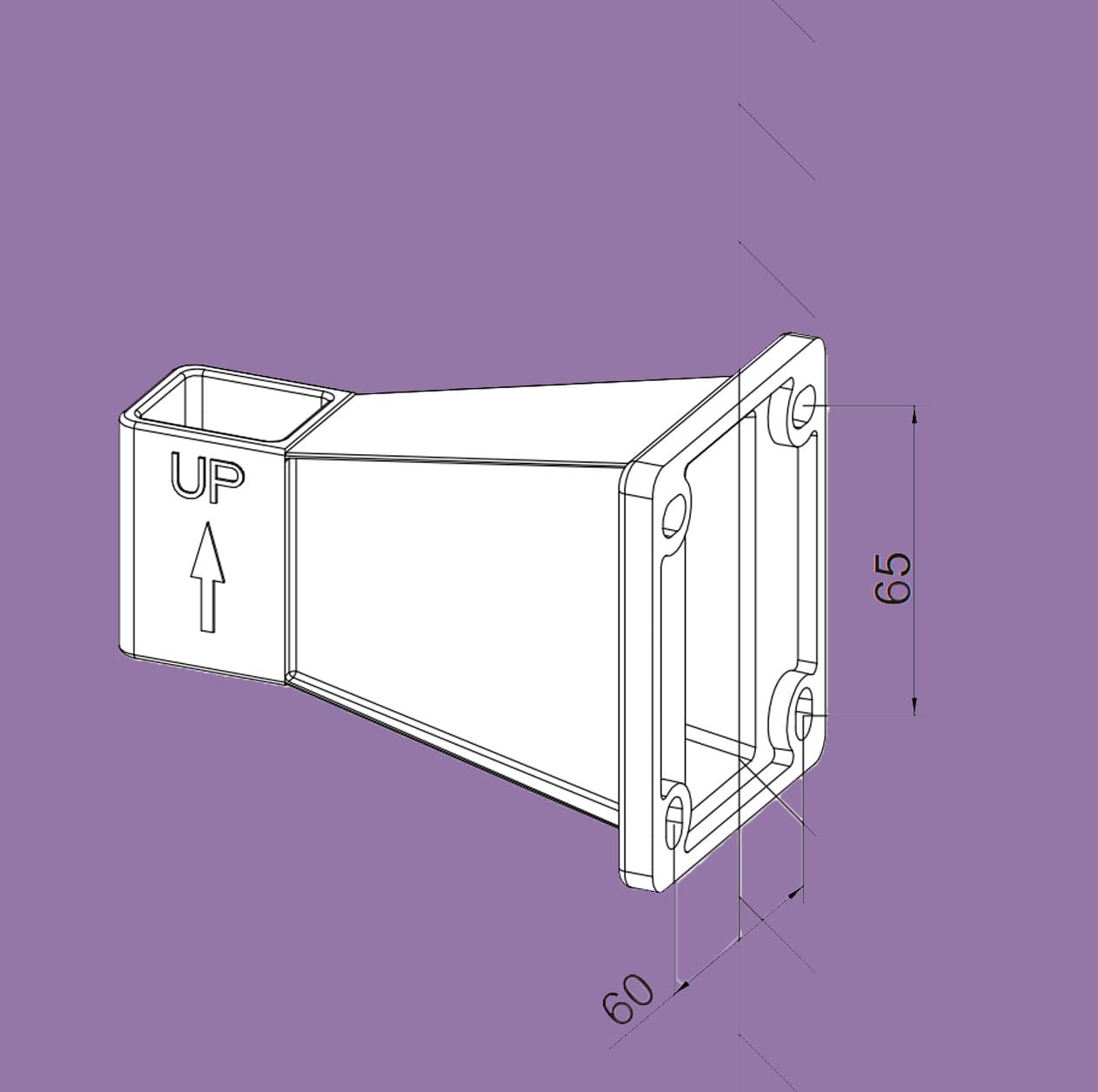 Wall Bracket - Steel - Grey - Compatible with Side Awnings