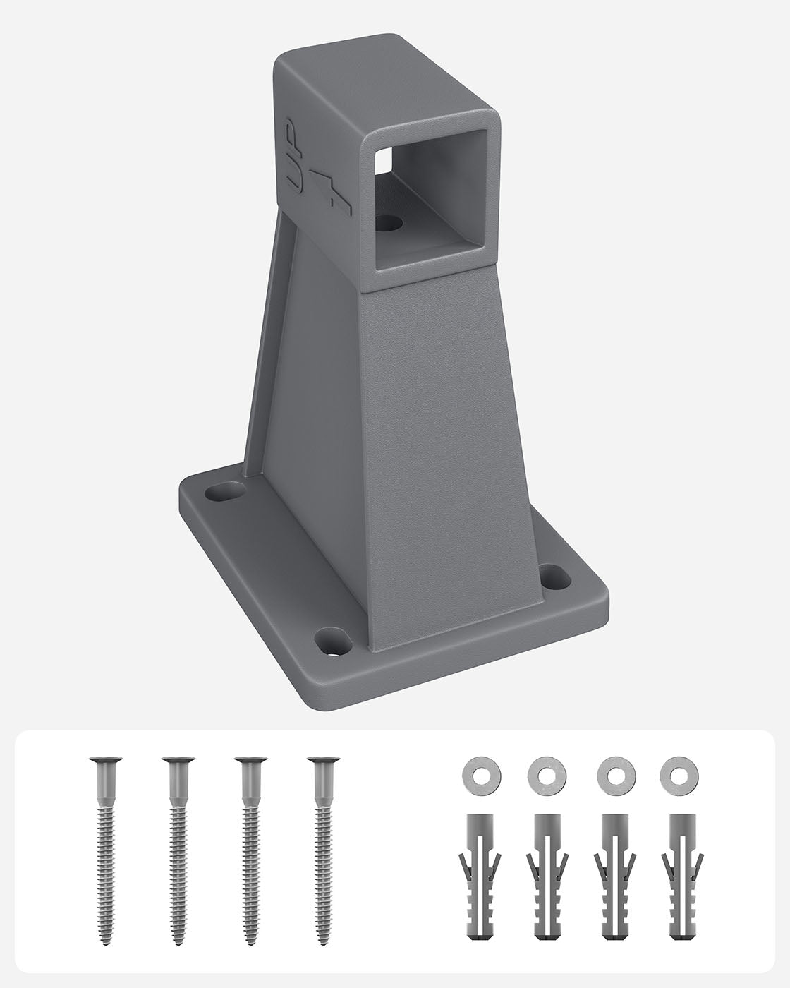 Side Awning Wall Bracket - Metal - White - Compatible with Retractable Blinds