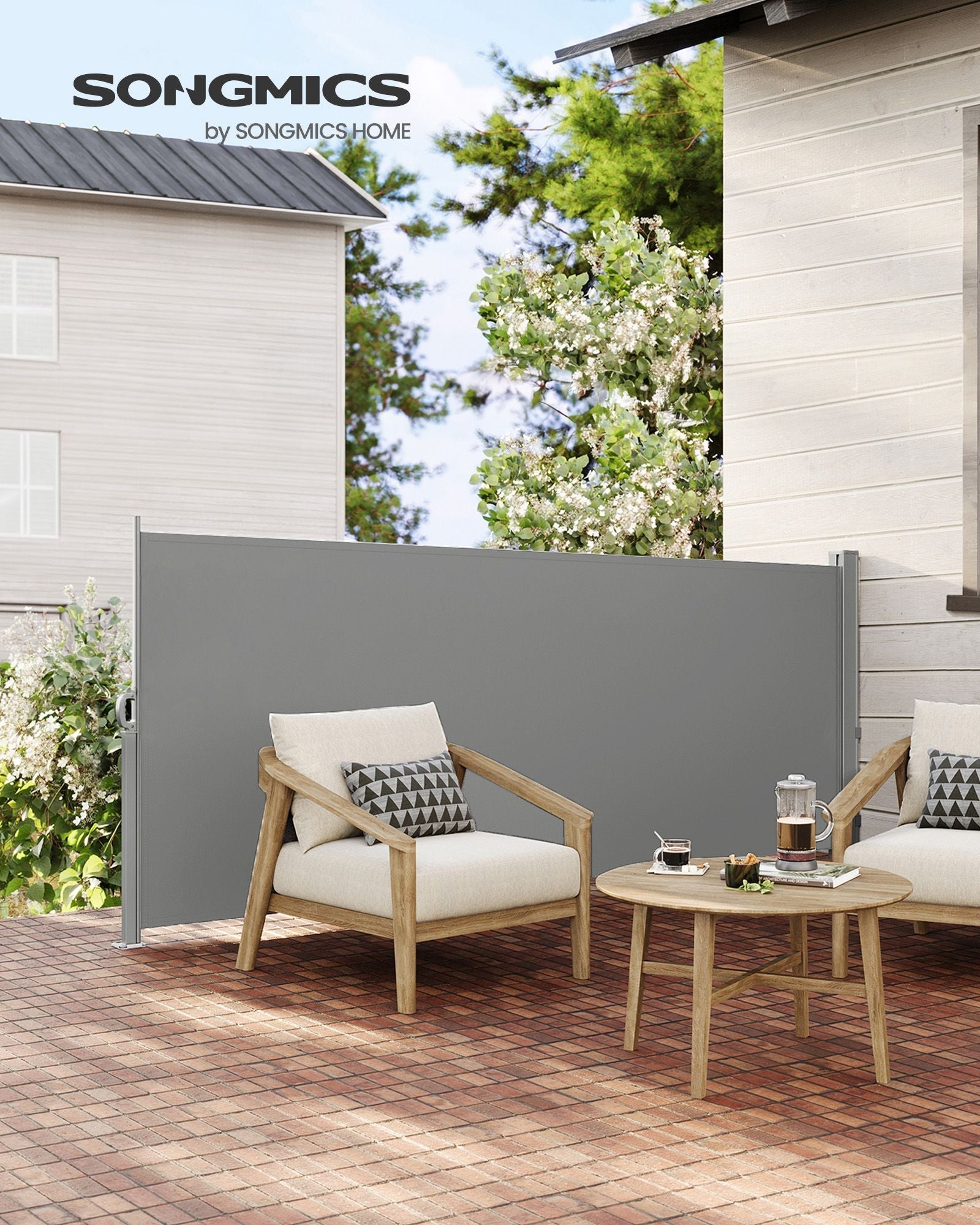 Extendable Side Awning - Steel - Opaque