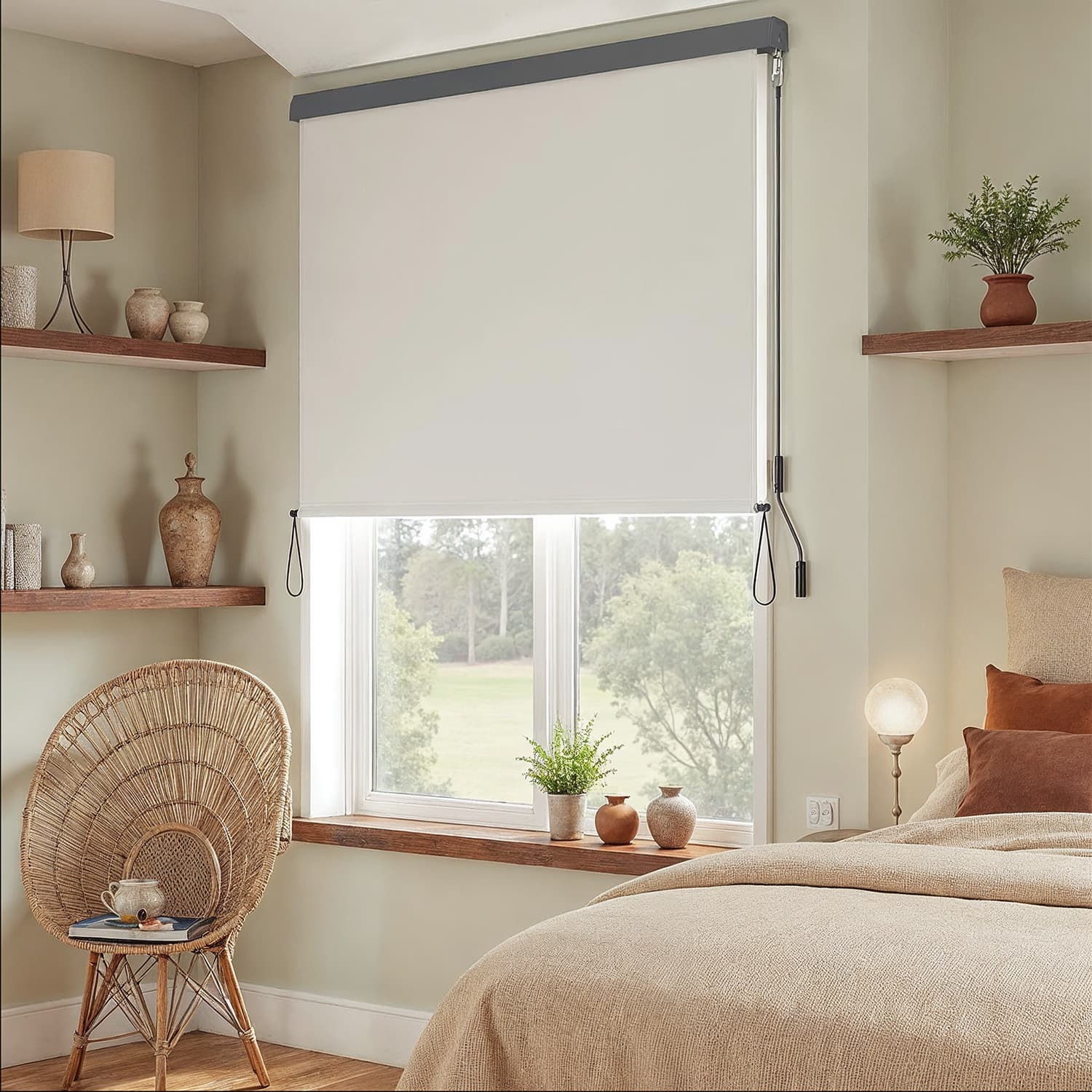 Vertical Awning - Fabric - Beige - Outdoor Protection and Privacy Screen