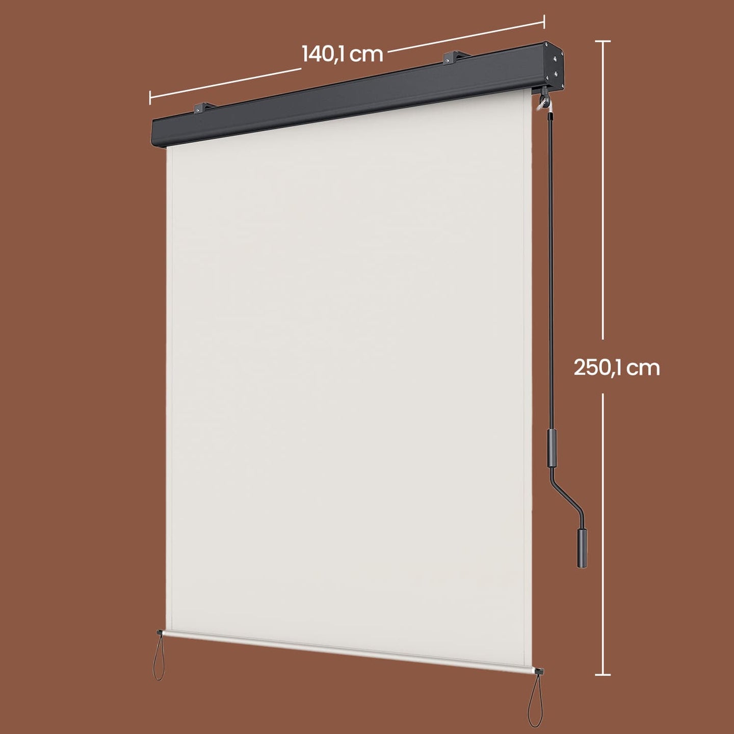 Vertical Awning - Fabric - Beige - Outdoor Protection and Privacy Screen