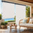 Extendable Side Awning - Steel - Beige - UPF 50+ Sun Protection for Garden Patio