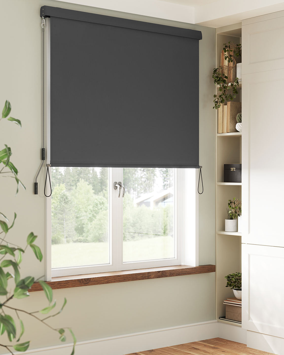 Vertical Awning - Waterproof Fabric - Smoky Grey - Outdoor Wind and Sun Protection