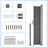 Side Awning - Aluminium - Smoke Grey - 180 x 350 cm Privacy Screen and Sun Shade