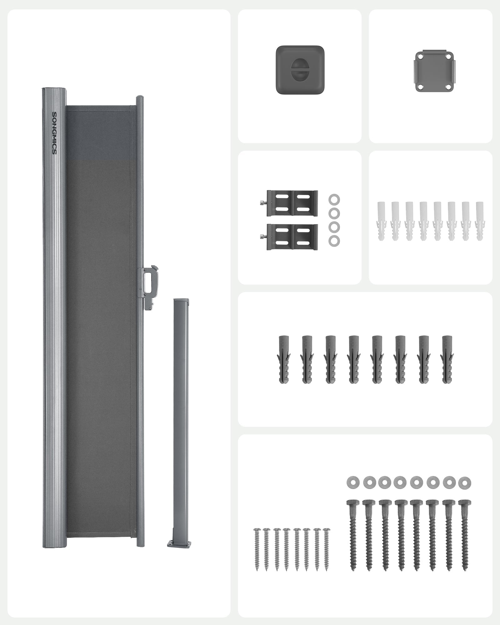 Extendable Side Shade - Aluminium Alloy - Opaque