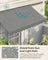Manual Retractable Awning - Fabric - Dove Grey - Height-Adjustable with Crank